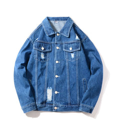 Printemps Hommes Denim Manteau Extérieur Costume Grande Taille Lâche Étudiant Jean Manteau Hommes Veste En Jean