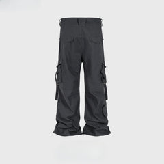 Men's Vintage Pants overalls men's and women's wide-footed casual trousers MIJKO