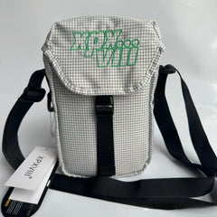 Men Casual Bags XPX Men's and Women's Plaid Shoulder Crossbody Mobile Phone Bag