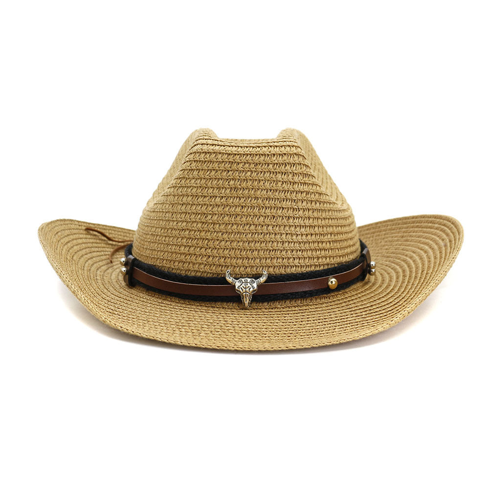 Straw Cowboy Hats Outdoor Seaside Beach Hat Sun Protection Sun Hat