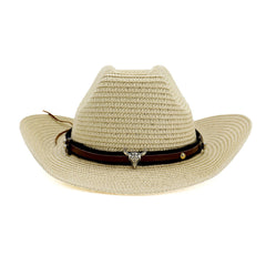 Straw Cowboy Hats Outdoor Seaside Beach Hat Sun Protection Sun Hat