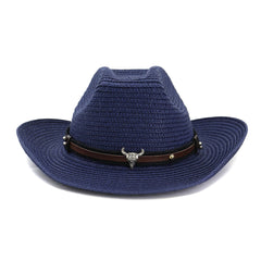 Straw Cowboy Hats Outdoor Seaside Beach Hat Sun Protection Sun Hat