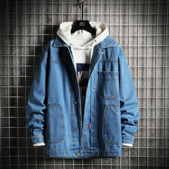 Veste en jean pour hommes printemps et automne, veste en jean décontractée grande taille pour hommes
