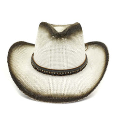 Chapeaux de Cowboy en Paille Chapeau de Cowboy en Paille Chapeau de Protection Solaire de Plein Air pour Femmes