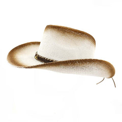 Chapeaux de cowboy en paille Chapeau de cowboy en paille Chapeau de soleil d'extérieur Chapeau de plage
