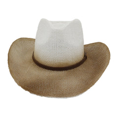 Chapeaux de cowboy en paille Chapeau de cowboy en paille pour hommes et femmes Protection solaire pour l'extérieur et la mer