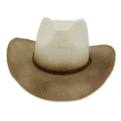 Chapeaux de cowboy en paille Chapeau de cowboy en paille pour hommes et femmes Protection solaire pour l'extérieur et la mer