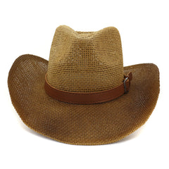 Chapeaux de cow-boy en paille pour hommes et femmes Chapeau de cow-boy en paille pour la plage