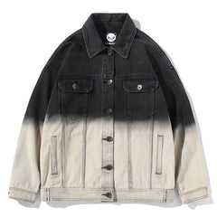 Veste en jean noire printemps Chemise en jean Homme ample Grande taille Blouson en jean pour homme