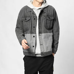 Men's Denim Coat Spring and Autumn Multicolor Jacket Denim Clothing plus Size Loose Men's Clothing Men Denim Jacket