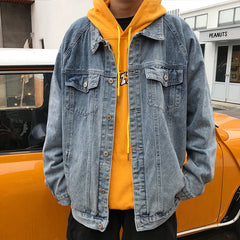Chemise Veste en Jean Printemps Homme Grande Taille Vêtement d'Affaires Marque Tendance Haut Homme Veste en Jean
