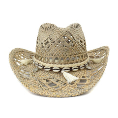 Chapeaux de cowboy en paille Chapeau de cowboy tressé Chapeau de paille naturel Chapeau de soleil