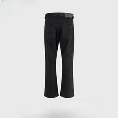 Men's Vintage Pants Ripped trousers Men's and women's high street slightly wide-footed jeans MIJKO