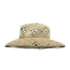Chapeaux de Cowboy en Paille Chapeau en Jean Chapeau de Paille en Herbe Naturelle