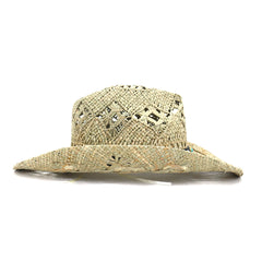 Chapeaux de Cowboy en Paille Chapeau en Jean Chapeau de Paille en Herbe Naturelle