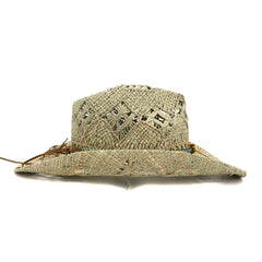 Chapeaux de cowboy en paille Chapeaux en jean pour hommes et femmes Protection solaire Chapeau de soleil