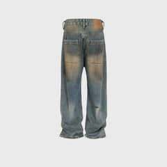 Mens Vintage Pants Multi-Pocket Buckle Casual Pants MIJKO