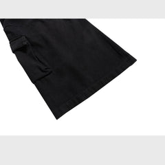 Mens Vintage Pants Black Hip Hop Unisex Bootcut Mainstream Fashion Pants MIJKO