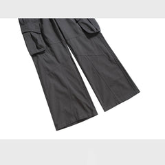 Men's Vintage Pants Multi-Pocket Unisex Spliced Optional Wide-Foot Casual Pants MIJKO