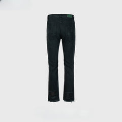 Men Vintage Pants Hip Hop Trousers Hole Damage Slim Jeans MIJKO