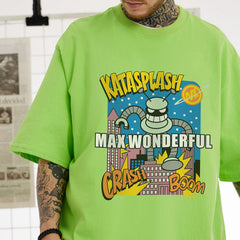 T-shirt Homme Manches Courtes Garçons Décontracté Ample