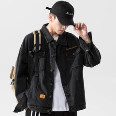 Men's Clothing Fall Denim Jacket Men's Autumn New Loose Denim Jacket Large Size Men Denim Jacket