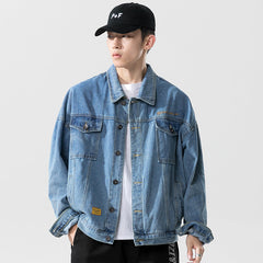 Men's Clothing Fall Denim Jacket Men's Autumn New Loose Denim Jacket Large Size Men Denim Jacket
