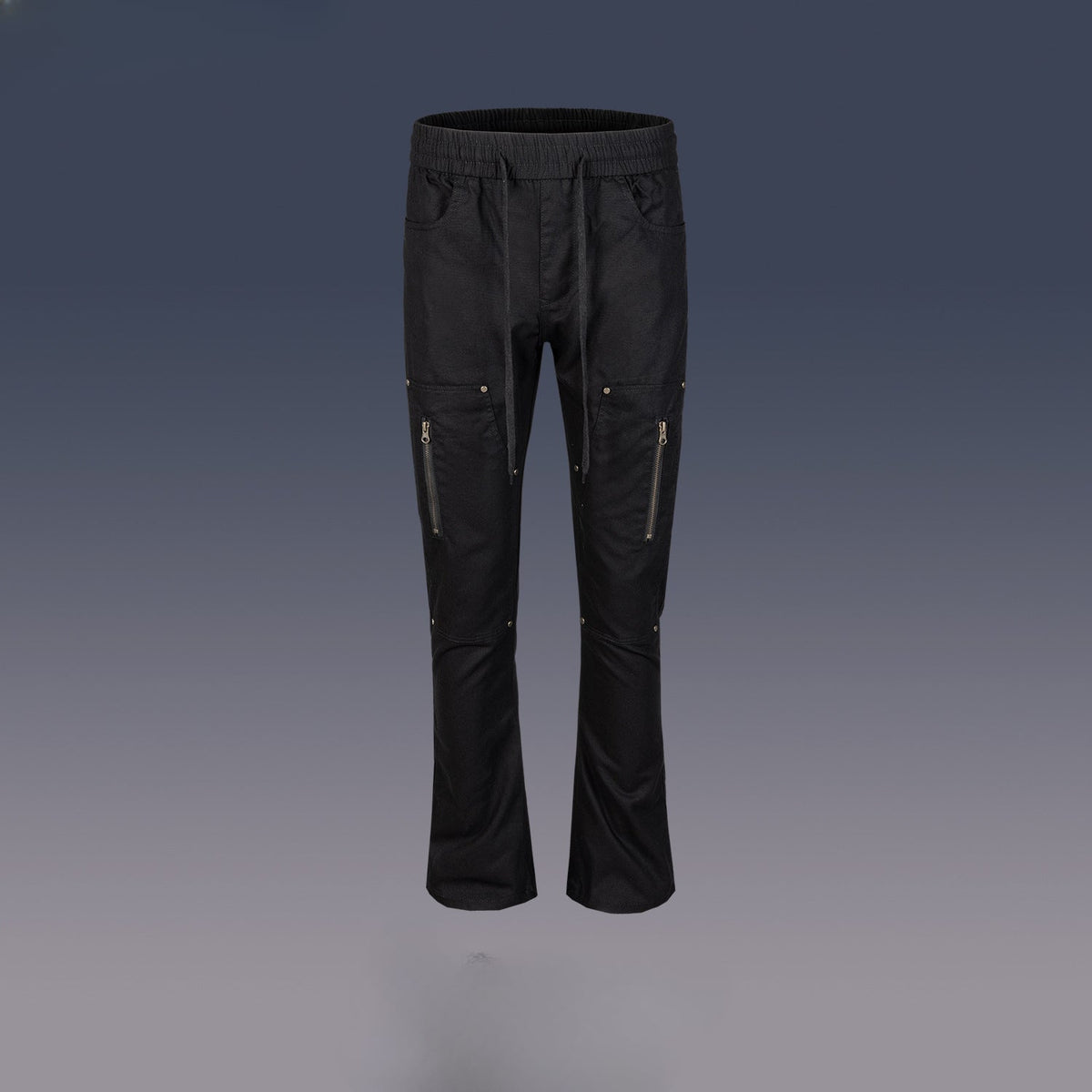 Mens Vintage Pants Splicing Flared Trousers Casual Pants MIJKO