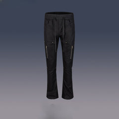 Mens Vintage Pants Splicing Flared Trousers Casual Pants MIJKO
