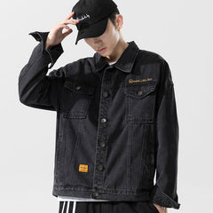 Men's Clothing Fall Denim Jacket Men's Autumn New Loose Denim Jacket Large Size Men Denim Jacket