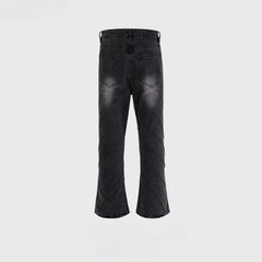 Men's Vintage Pants Washed Old Trousers Men's and Women's Textured Splicing Jeans MIJKO