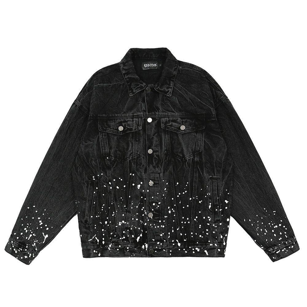 Denim Clothing Men's Jacket plus Size Casual Top Loose Denim Jacket Men Denim Jacket