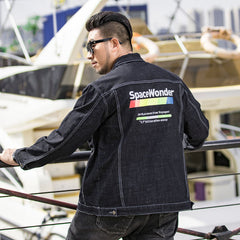 Plus Size Men's Clothing Loose Denim Jacket Printed Men's Denim Jacket Casual N1807men Denim Jacket