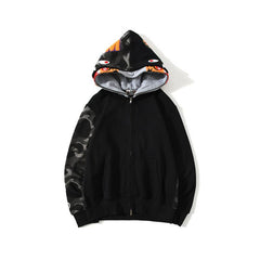 Bathing AAp Hoodie Autumn and Winter Camouflage Shark Double Hood Sweatshirt Couple Coat Hip Hop Men and Women