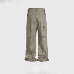 Men Vintage Pants design trousers its card multi-pocket casual overalls MIJKO