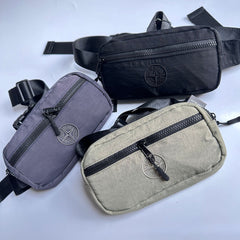 Mens Casual Bags STON FW24 Nylon Embroidered Shoulder Crossbody Breast Bag