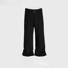 Men's Vintage Pants drape wide-footed trousers men's and women's belt casual trousers MIJKO
