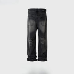 Men's Vintage Pants Old Trousers Men's and Women's Straight Wide-Foot Jeans MIJKO