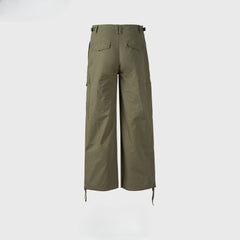 Men's Vintage Pants Drawstring Tooling Casual Pants Men's and Women's Pleated Straight Pants MIJKO