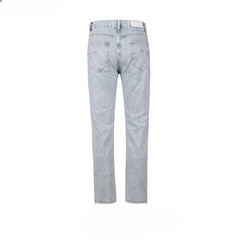 Mens Vintage Pants Wide-Foot Zipper Pants Ripped Jeans MIJKO