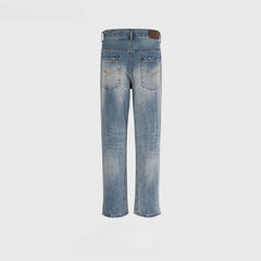 Men's Vintage Pants Men's Women's Trousers Textured Slim-Fit Jeans MIJKO