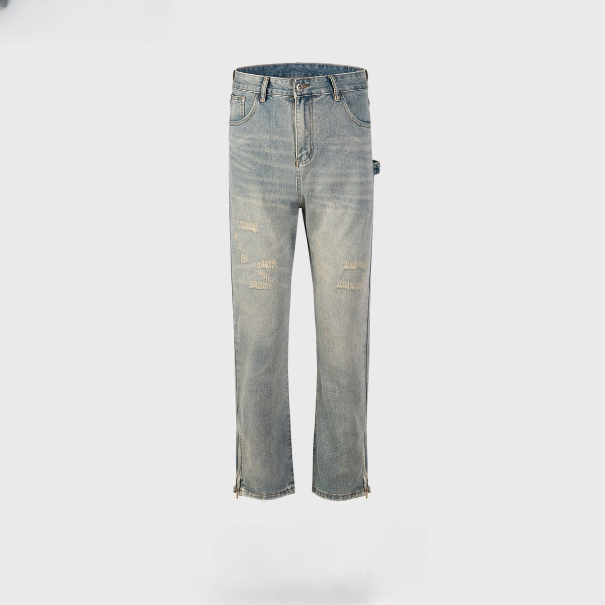 Men's Vintage Pants Men's Women's Urban Washing Water Old Slim-fit Jeans MIJKO