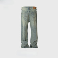 Men Vintage Pants Design Trousers Ripped Old Jeans MIJKO