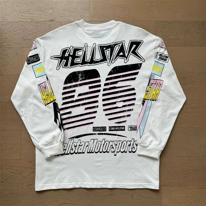 Hellstar Long Sleeve T-Shirt Retro style high street trend