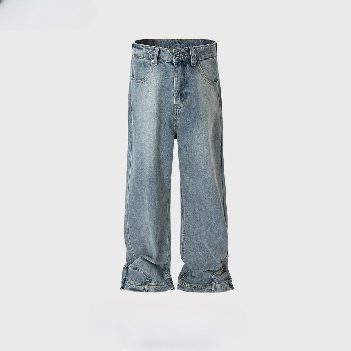 Men's Vintage Pants Men's Women's Design Trousers Men's and Women's Straight Washed Jeans MIJKO