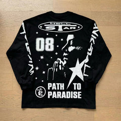 Hellstar Long Sleeve T-Shirt Retro style high street trend