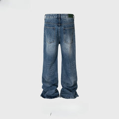 Men's Vintage Pants Men's Women's Washed Pants Straight Jeans MIJKO