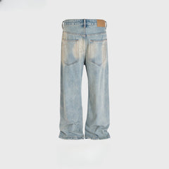 Men's Vintage Pants Ripped Pants Men's and Women's Graffiti Straight Jeans MIJKO