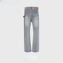 Men's Vintage Pants Men's Women's Washing Water Old Ripped Jeans MIJKO