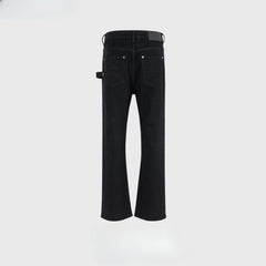 Men Vintage Pants Women's Trousers Black and White Slim-Fit Elastic Jeans MIJKO